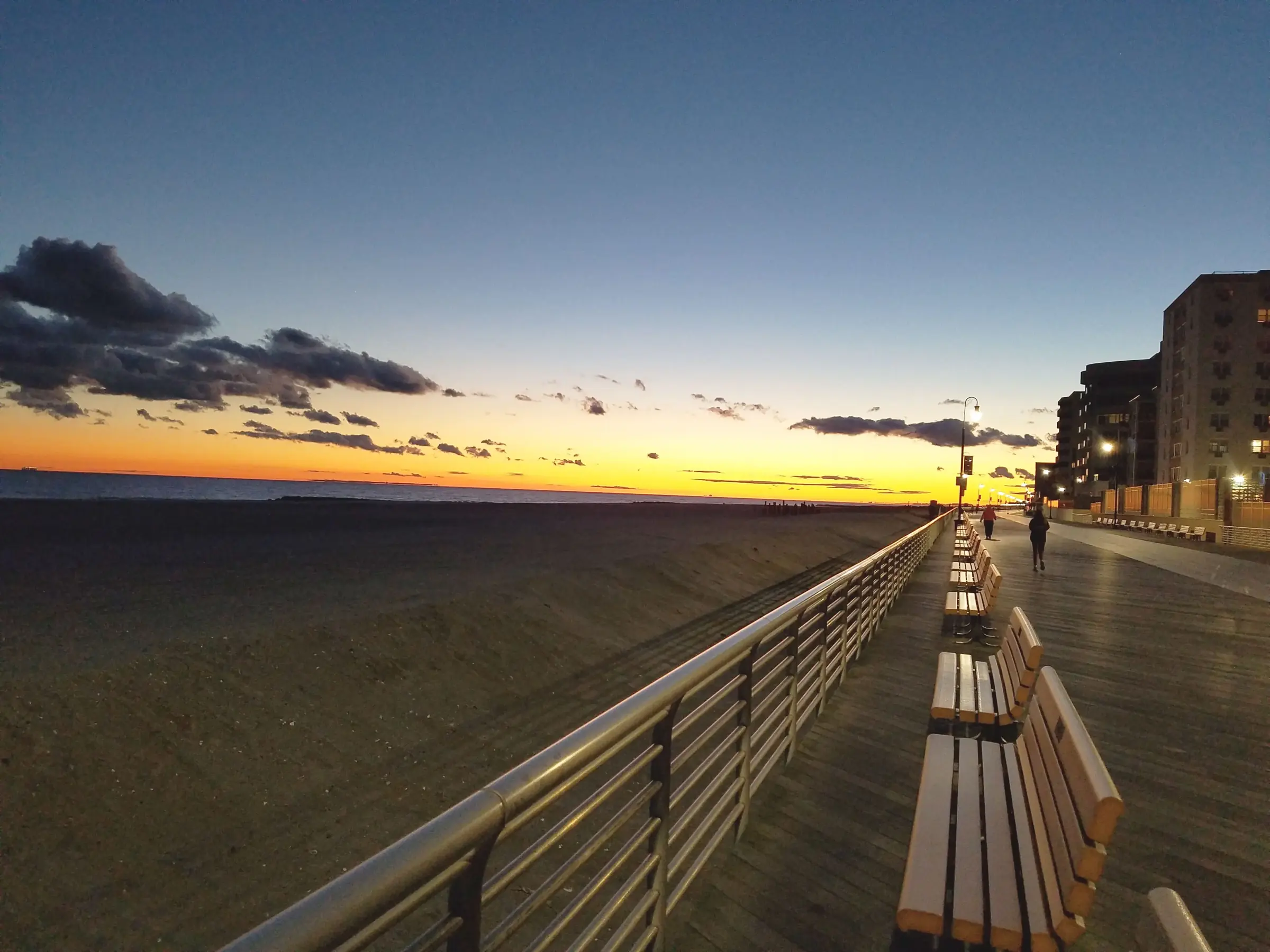 Long Beach boardwalk at sunset, Nassau County, Long Island